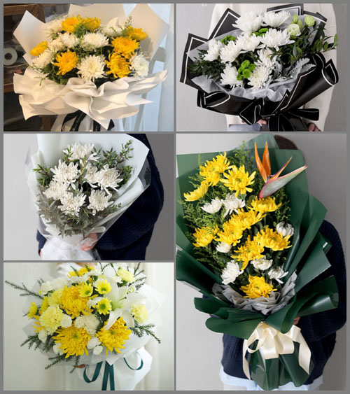 山东滨州滨城区秦皇台乡东侯家北村白事花束代送